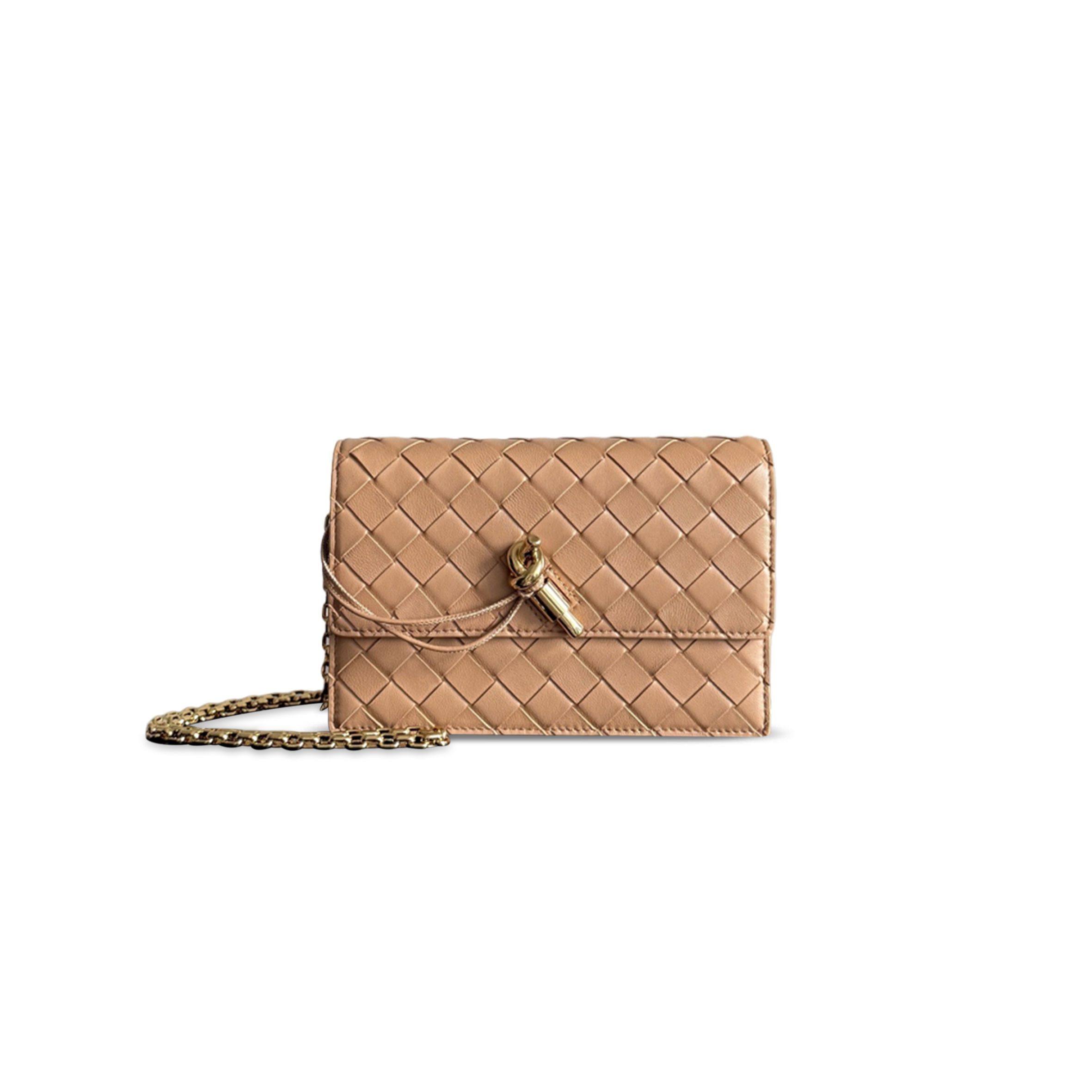 BOTTEGA VENETA ANDIAMO POUCH ON CHAIN 844107 (19*12.5*4cm)